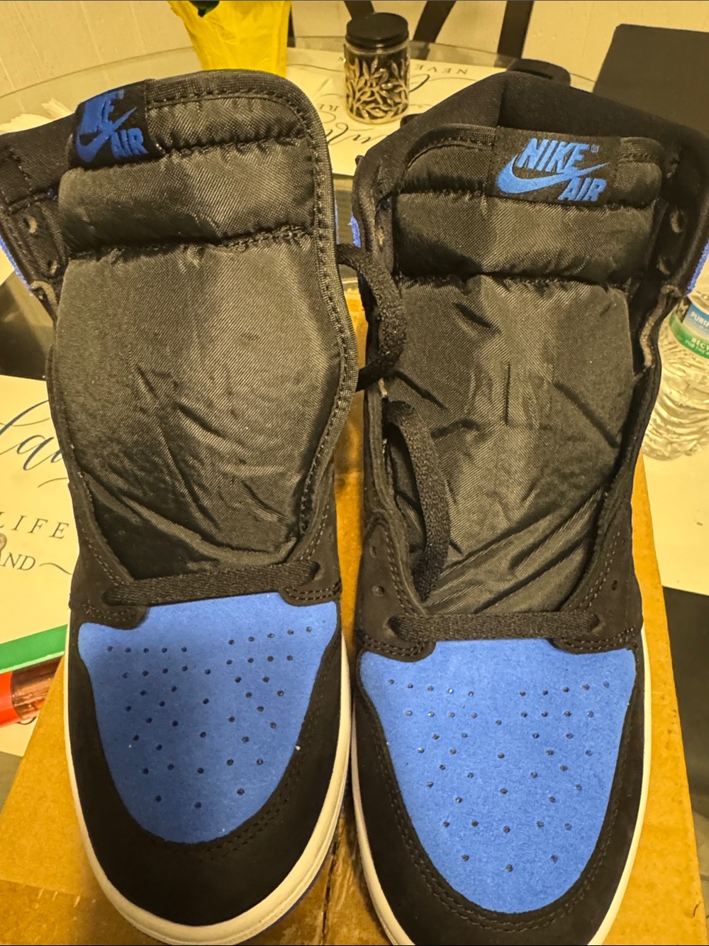 Nike High Top Sneakers in Black and Royal Blue
